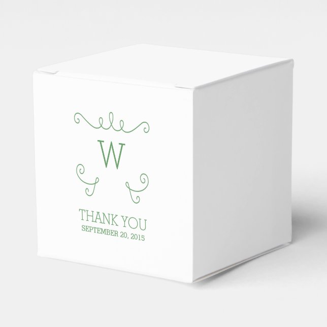 Ballotins Monogramme vert Whimsical Ballotin (Verso)