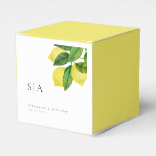 Ballotins Monogrammes Citrus citron Mariage de verdure