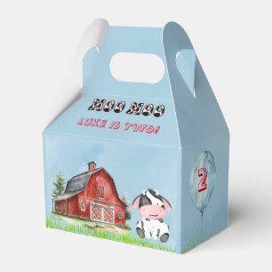 Ballotins Moo Moo Nom Est Deux Garçon Anniversaire Fête