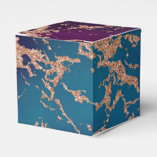 Ballotins Moody Luxe Marble   Profond violet et Turquoise or