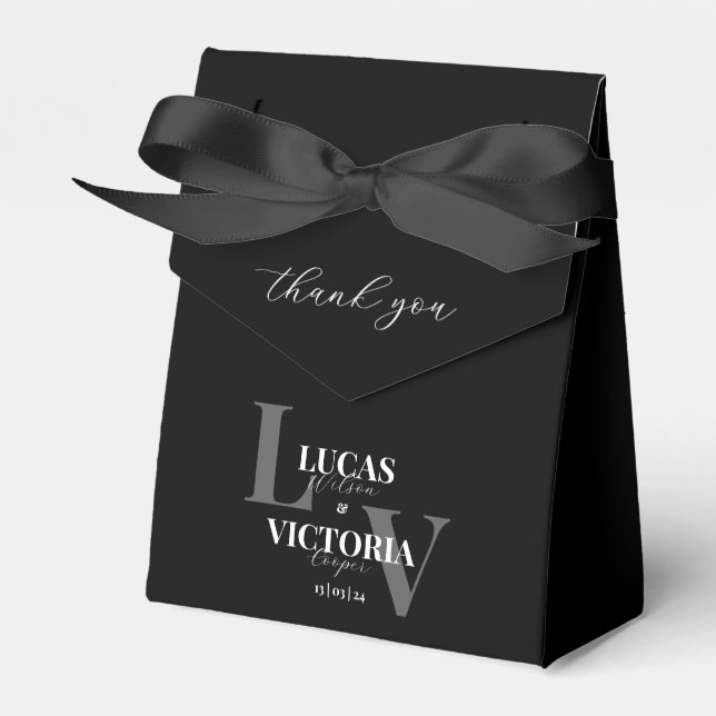 Ballotins Moody Stylish Mariage noir et blanc (Verso)