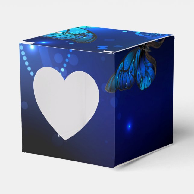 Ballotins Morpho Butterfly in the Dark Background (Verso)