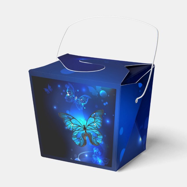 Ballotins Morpho Butterfly in the Dark Background (Verso)