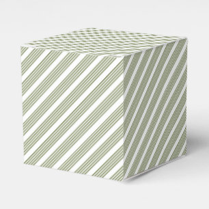 Ballotins Motif à cinq bandes vert et blanc olive