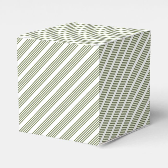 Ballotins Motif à cinq bandes vert et blanc olive (Verso)