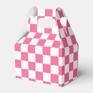 Ballotins Motif À damiers chèque rose blanc