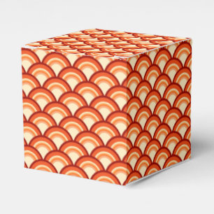 Ballotins Motif à vagues Art déco - mandarine orange