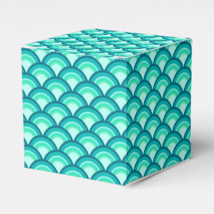 Ballotins Motif à vagues Art déco - tons turquoise