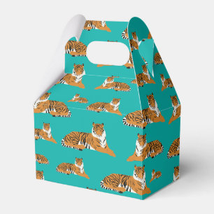 Ballotins Motif animalier de tigre de jungle orange sarcelle