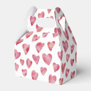 Ballotins Motif aquarelle de cœur d'amour rose