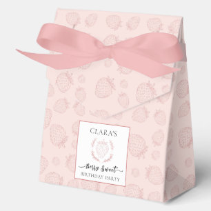 Ballotins Motif aux fraises roses Anniversaire