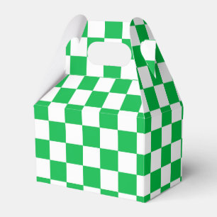 Ballotins Motif blanc À damiers blanc vert