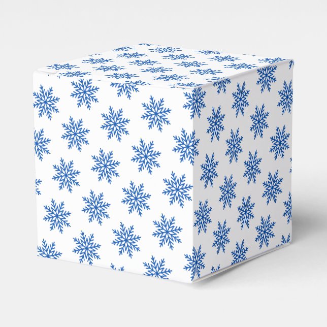 Ballotins Motif bleu et blanc simple Flocon de neige Balloti (Verso)