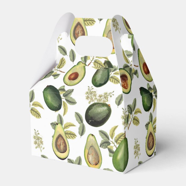 Ballotins Motif botanique Aquarelle Avocado (Verso)