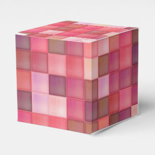 Ballotins Motif Carré de mosaïque rose
