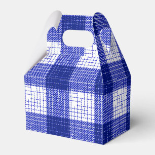 Ballotins Motif carreaux bleu et blanc gras