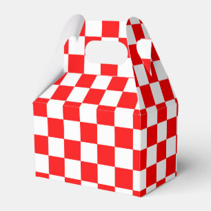 Ballotins Motif chèque À damiers blanc rouge