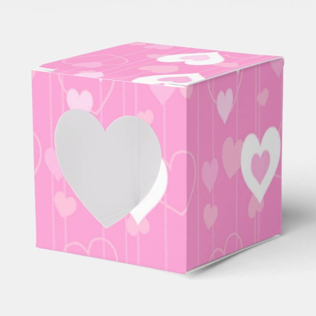 Ballotins Motif Coeur rose et blanc Ballotin Coeur (Verso)