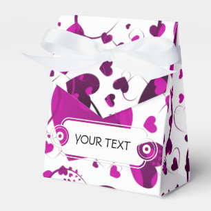 Ballotins Motif - Coeurs pour amour rose blanc + votre texte