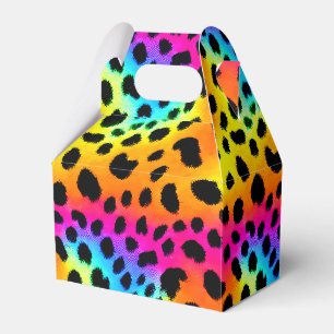 Ballotins Motif coloré Rainbow Cheetah sans couture