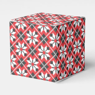 Ballotins Motif croisé transparent rouge et noir