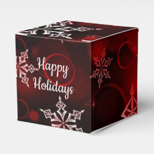 Ballotins Motif Cube de Crimson Red Snowflake