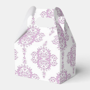 Ballotins Motif damassé violet lavande et blanc