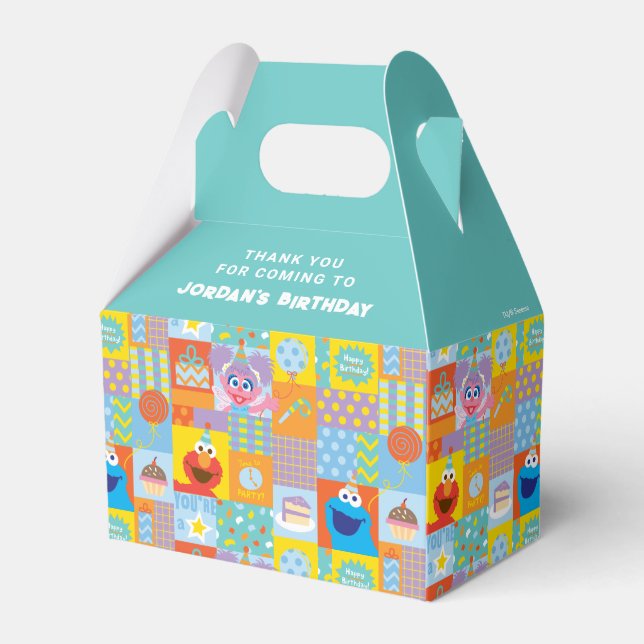 Ballotins Motif d'anniversaire Elmo, Abby et Cookie Monster (Verso)