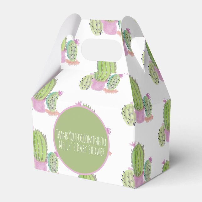 Ballotins Motif de cactus à l'aquarelle Fête d'anniversaire  (Verso)