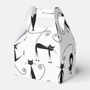Ballotins Motif de chat noir élancé fantaisiste