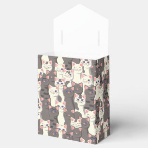 Ballotins Motif de chats blancs et gris