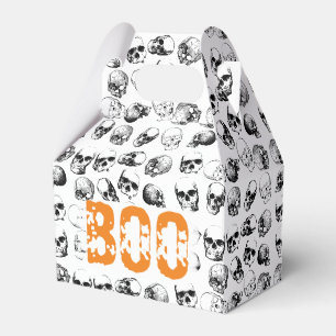 Ballotins Motif de crâne Éffrayant Orange Boo Halloween