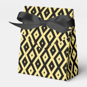 Ballotins Motif de diamant jaune citron et noir