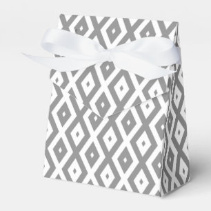Ballotins Motif de diamants gris et blanc