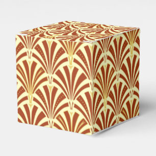 Ballotins Motif de fan d'art déco - cuivre sur le jaune