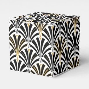 Ballotins Motif de fan d'art déco - noir et blanc