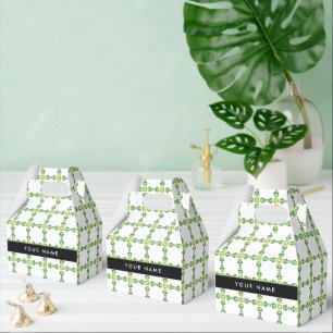 Ballotins Motif de feuille, feuilles vertes, votre nom