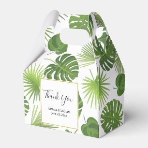 Ballotins Motif de feuilles tropicales vertes élégantes