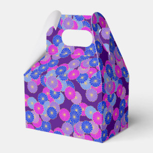 Ballotins Motif de fleur Art Déco - violet, bleu et pourpre