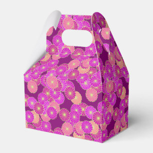 Ballotins Motif de fleurs Art Déco - tons violet, corail