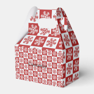 Ballotins Motif de flocon rouge/blanc