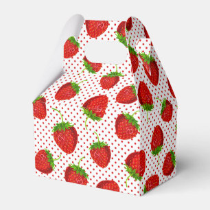 Ballotins Motif de fraises et de points rouges