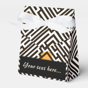 Ballotins Motif de Maze avec points orange Texte personnalis
