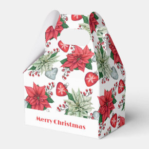 Ballotins Motif de Noël Poinsettia
