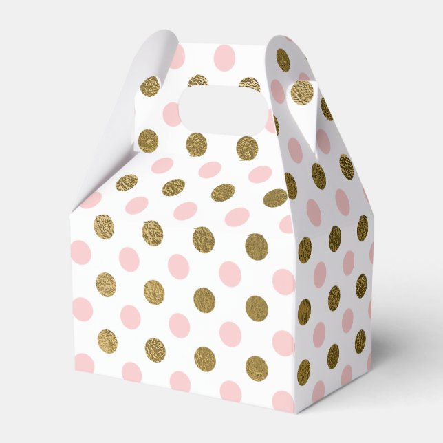 Ballotins Motif de points Polka Pink et Gold Foil (Arrière)