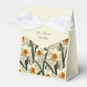 Ballotins Motif de printemps blanc Narcissus Bloom