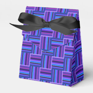Ballotins Motif de tissage à rayures bleues et violettes