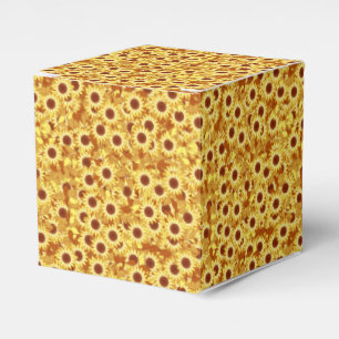 Ballotins Motif de tournesol - or, jaune et brun