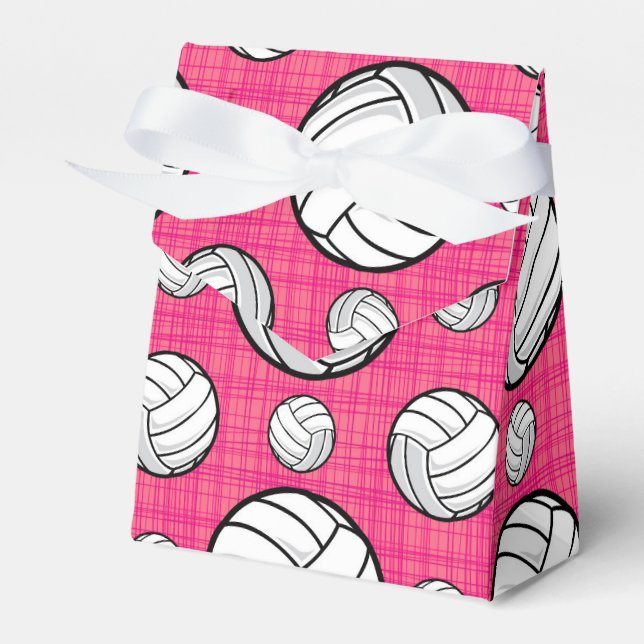 Ballotins Motif de volley-ball rose vif (Verso)
