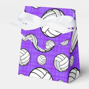 Ballotins Motif de volley-ball violet et blanc